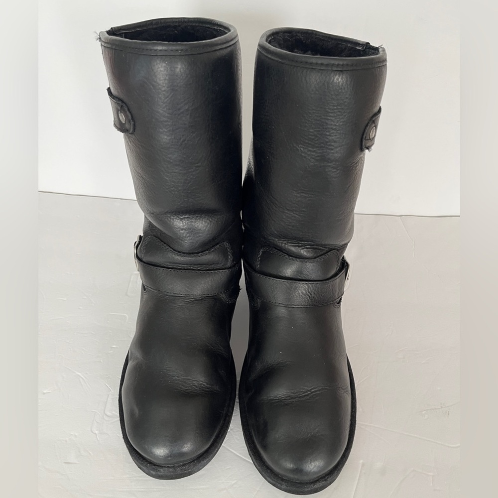 UGG black leather boots